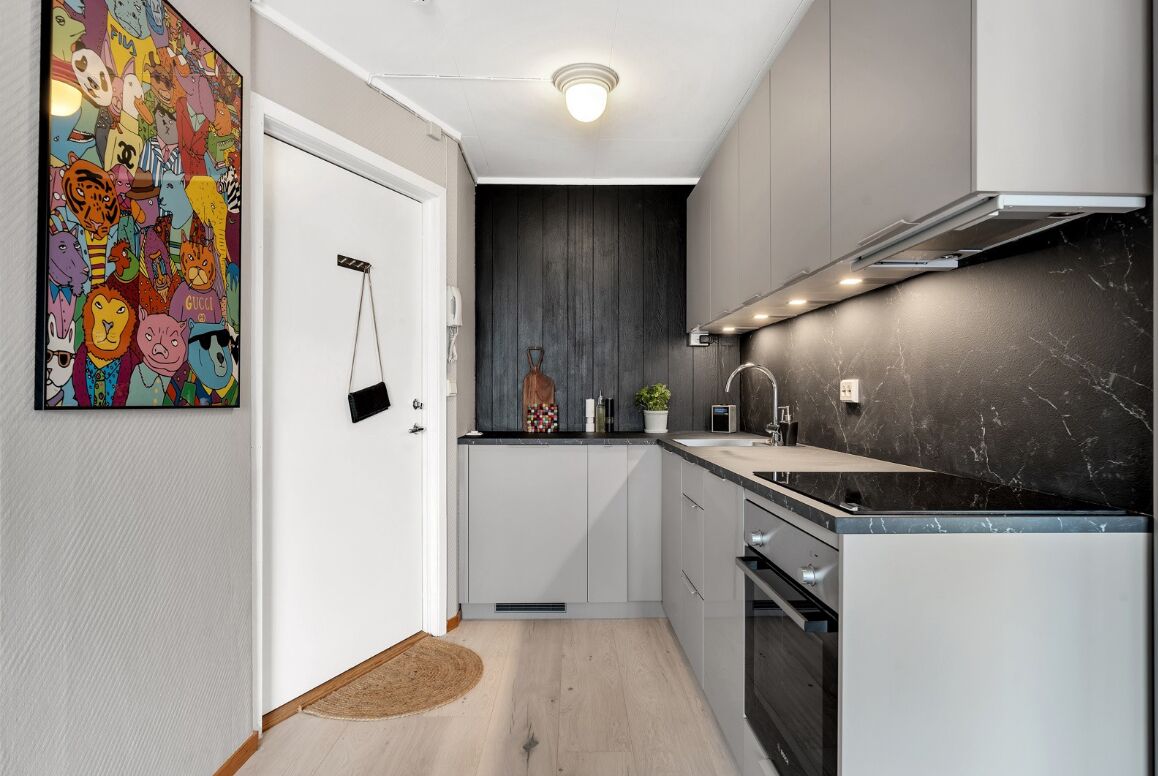 Køleskab, mikrobølgeovn, ovn, kogeplade