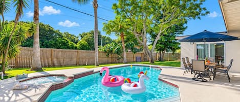 A heated pool