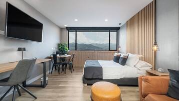 1 habitación, escritorio, tabla de planchar con plancha y wifi