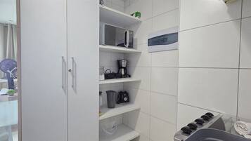Apartment | Private kitchen | Fridge, microwave, oven, cookware/dishes/utensils