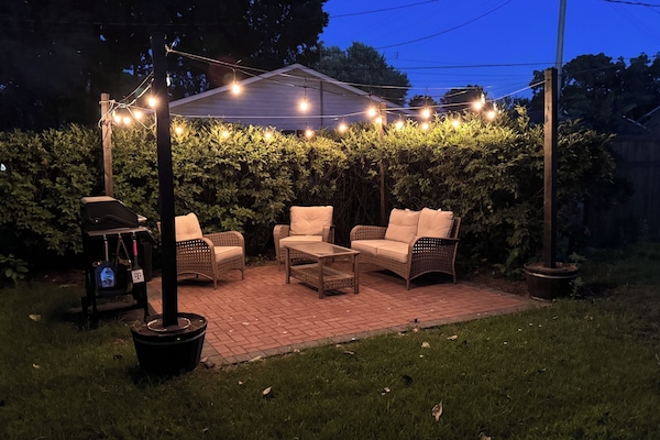 enjoy a night out in our Patio with a privacy fence