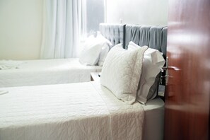 Habitación básica con 2 camas individuales, 2 camas individuales | 1 habitación y wifi gratis 