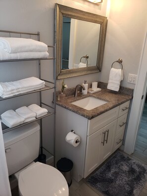 Towels, soap, shampoo, toilet paper - Effortless City Stay in Sarasota
(Sarasota)