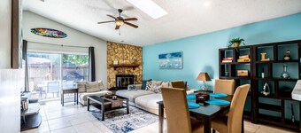 Beach Retreat with Backyard Flair! w/Yard Games
