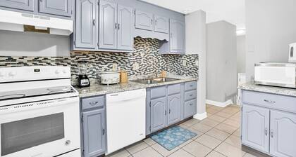 Entire 4 bedrooms & free parking on a private corner lot.