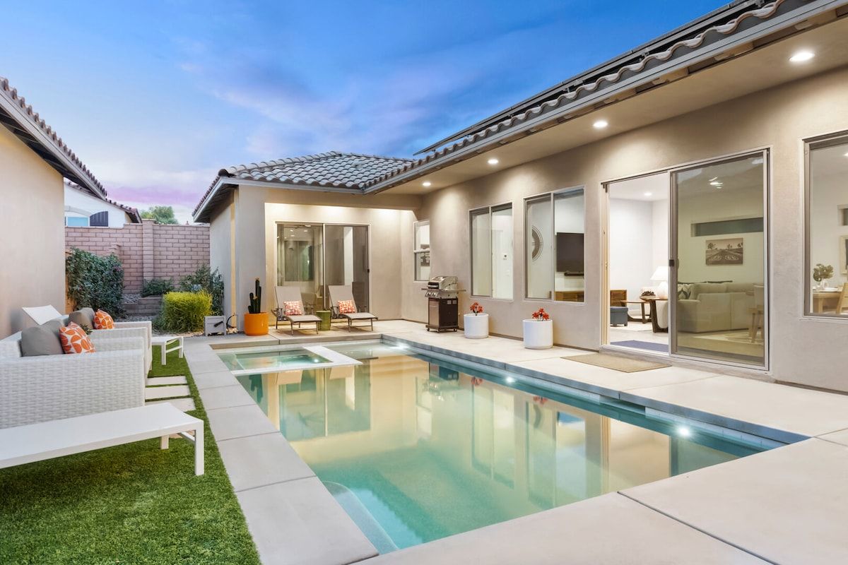 A heated pool