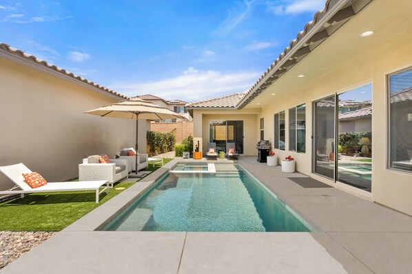 A heated pool