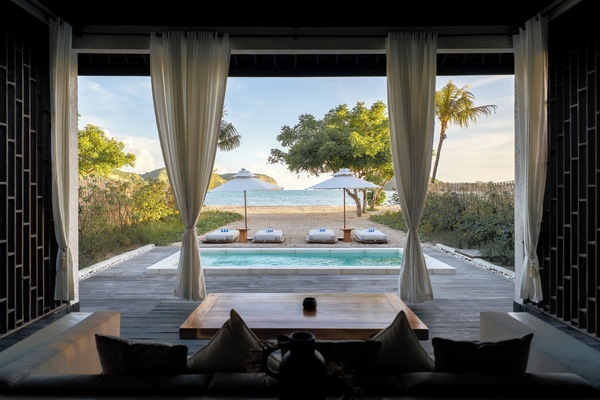 Villa, 2 soverom, ved strandkanten (Pool) | Utsikt mot strand/hav