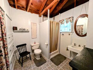 Shower, hair dryer, towels, shampoo - Waterfront Cabin with Kayaks & Fire Pit, 1 Dog ok (Franklin)