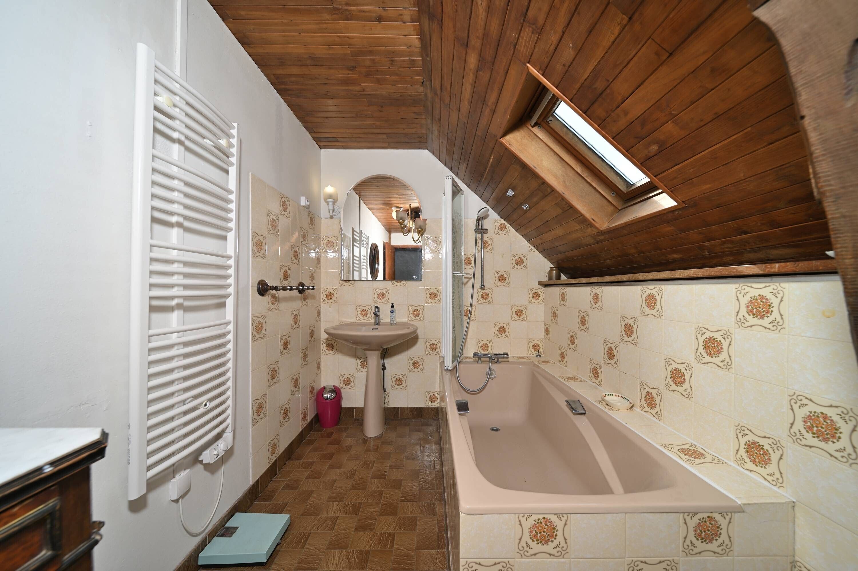 Douche, serviettes fournies