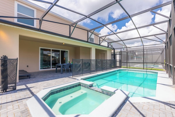 Una piscina riscaldata