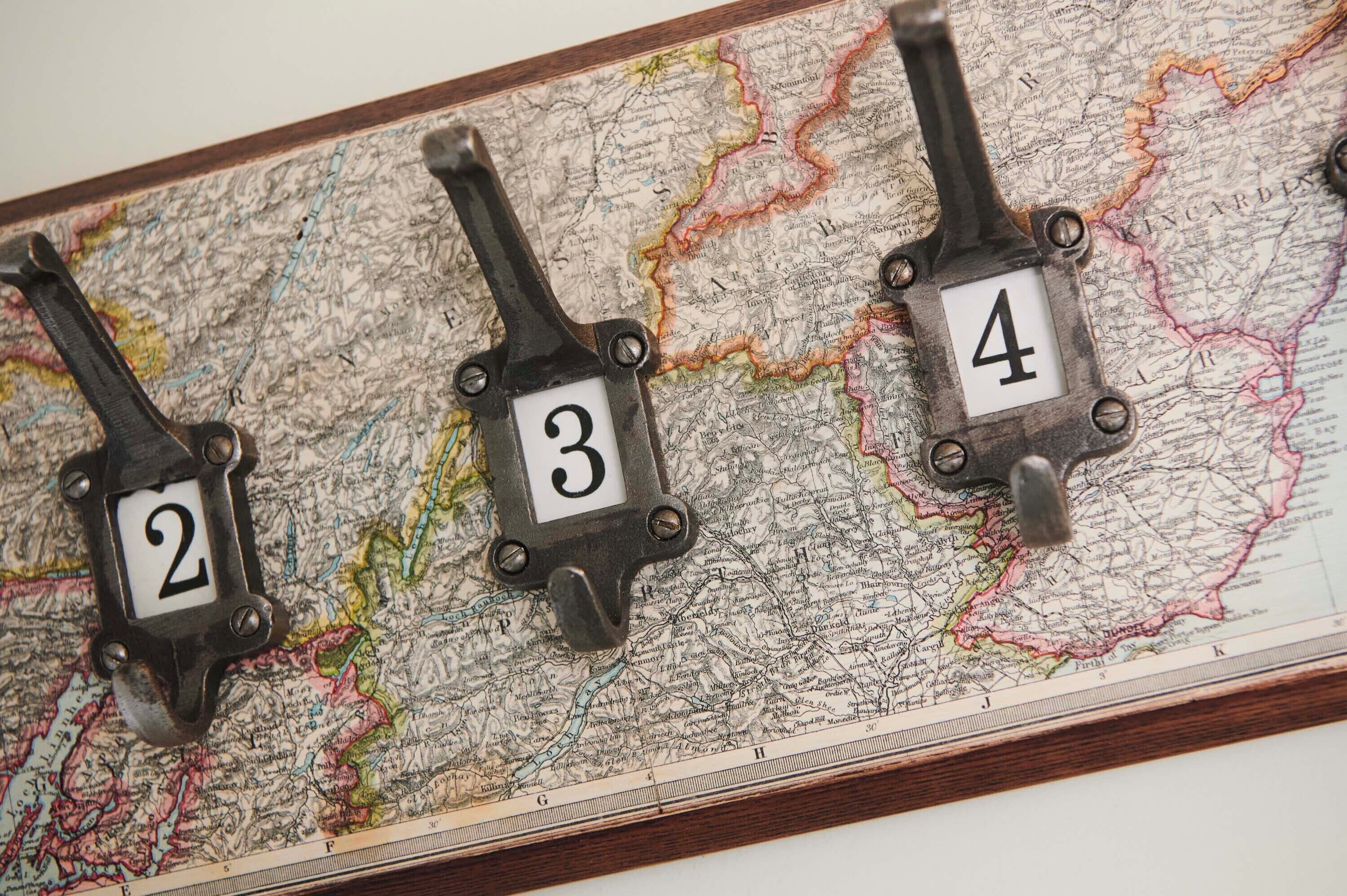 A map with three numbered markers labeled 2, 3, and 4.