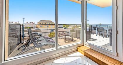 Ferienwohnung 'Appartement Vue Mer - Plage À 30m' mit Meerblick, privater Terrasse und Wi-Fi