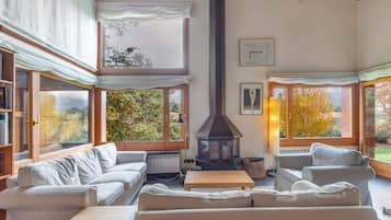 Télévision, cheminée