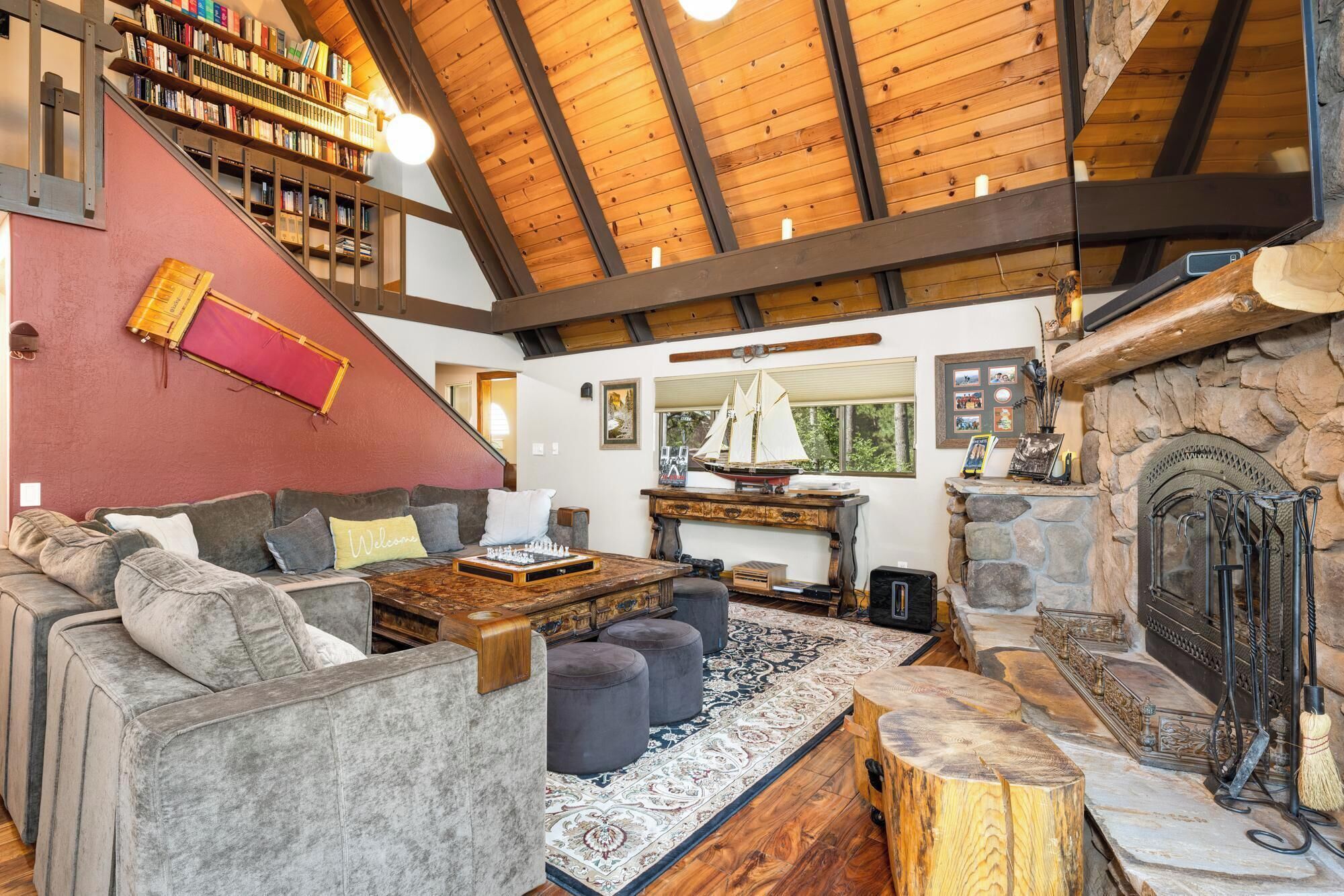 Smart TV, fireplace, video games