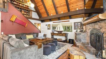 Smart TV, fireplace, video games