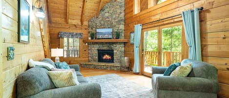 TV, fireplace, offices