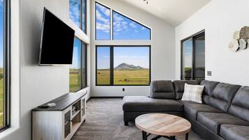 TV, fireplace, offices