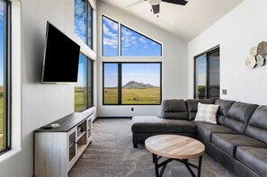 TV, fireplace, offices - Bear Butte Luxury Retreat~ Hot Tub~ 10 Mins to DT (Sturgis)
