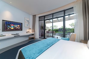 Habitación Signature doble de uso individual, vistas al jardín | Caja fuerte, escritorio, espacio para trabajar con un portátil