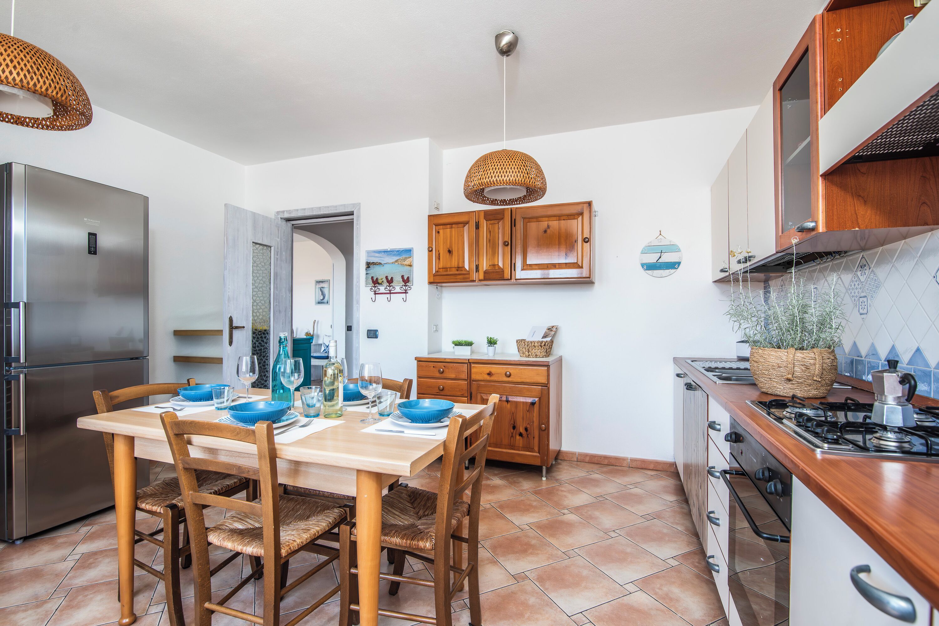 Family Apartment, Multiple Bedrooms (The Blue Whale) | Private kitchen | Fridge, microwave, oven, stovetop
