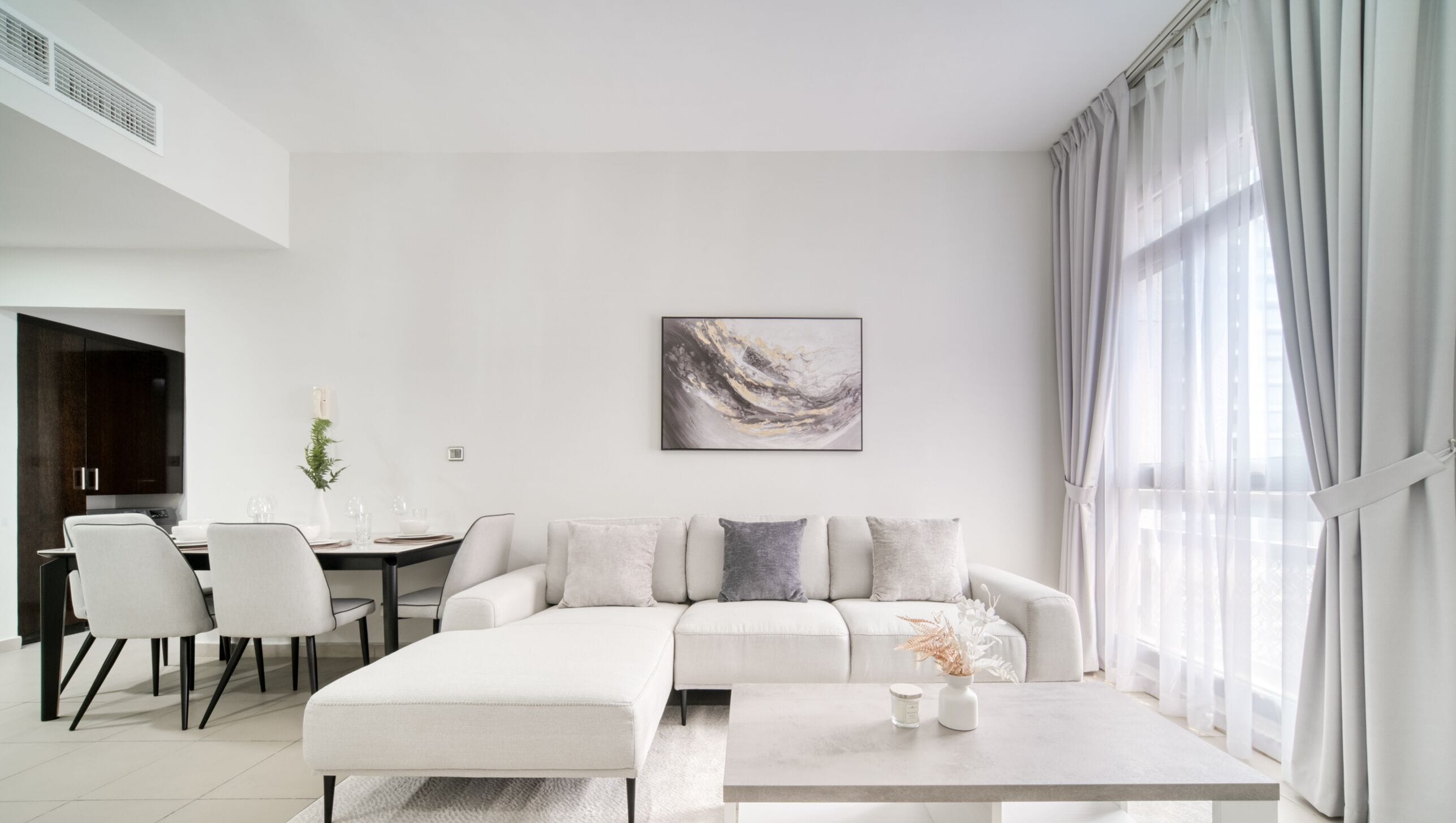 Appartement, uitzicht op de stad | Woonruimte