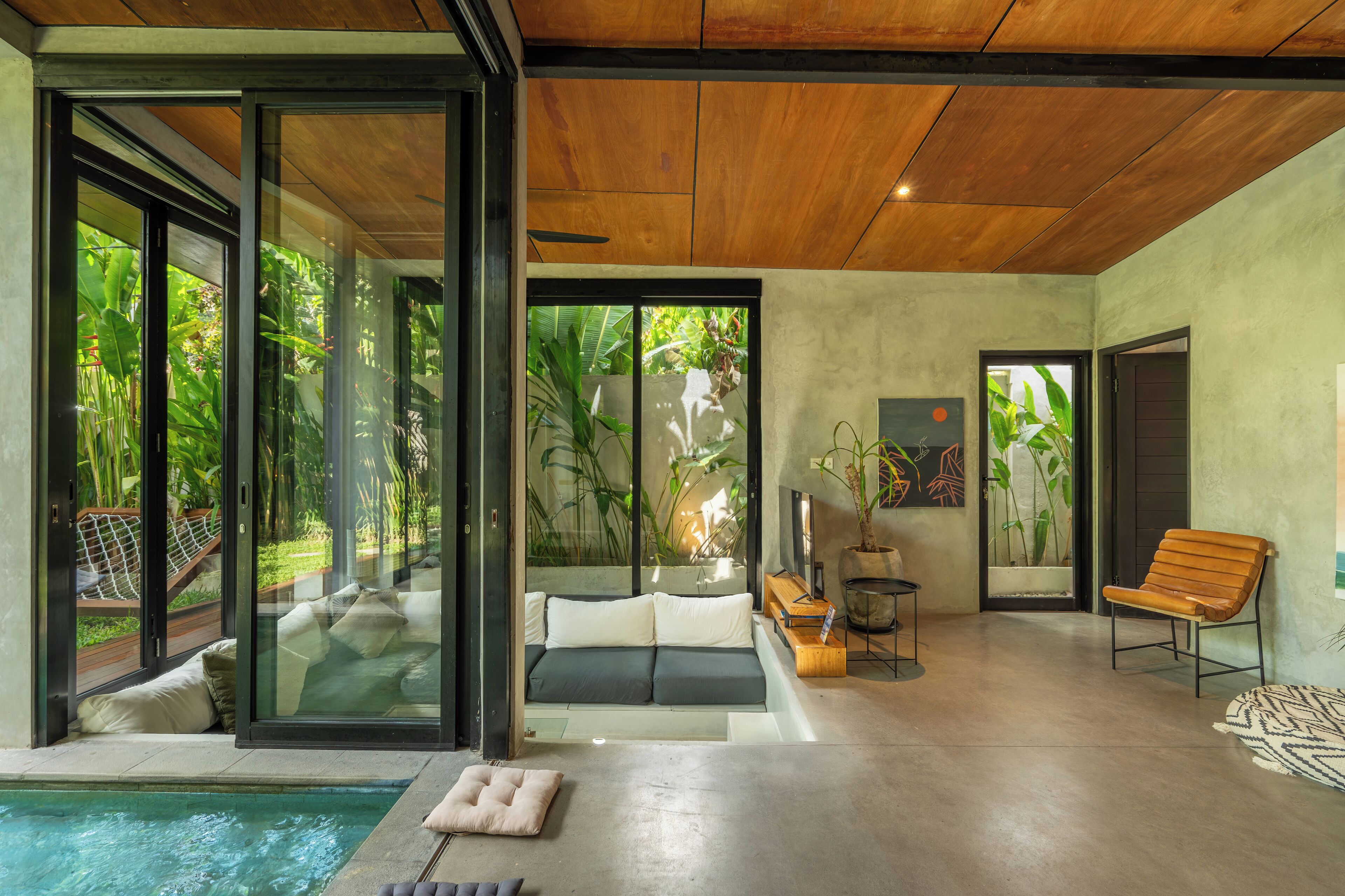 Villa, 2 Bedrooms, Garden View | Living area | 43-inch Smart TV with cable channels