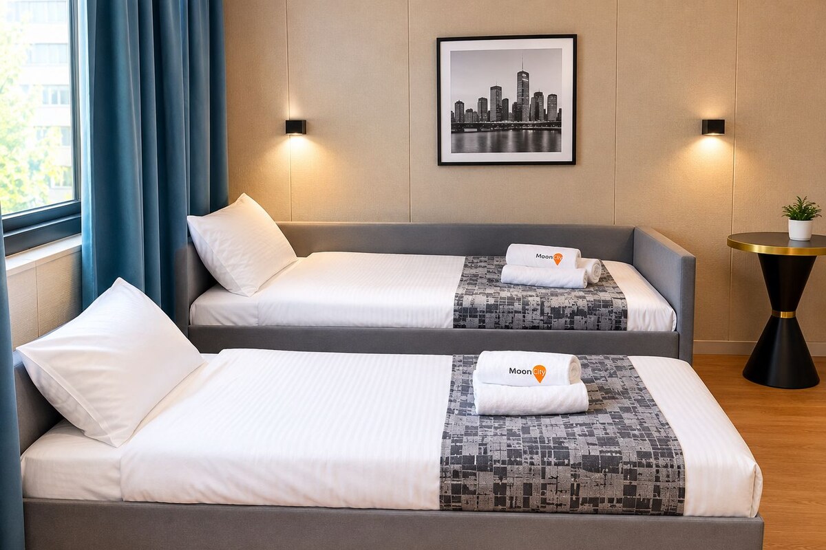 Family Quadruple Room, Courtyard View | In-room safe, desk, soundproofing, iron/ironing board (on request)