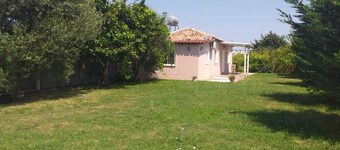 Charming 1-bedroom villa in serene Shkoder with WiFi, AC and Garden view.