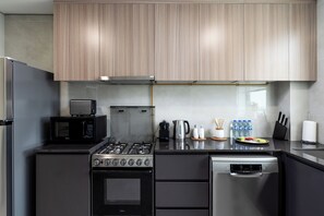 Comfort Apartment, Balcony | Private kitchen - Waves - Stylish 1BR Close to IMG World & Global Village  (Dubai)