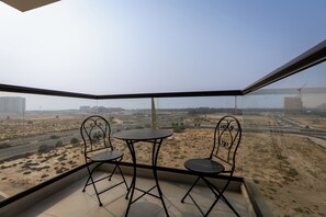 Comfort Apartment, Balcony | Balcony - Waves - Stylish 1BR Close to IMG World & Global Village  (Dubai)