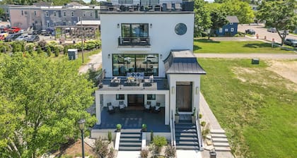 Modern Ludington Apartment Across From the Lake!