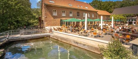 Regional cuisine, garden views