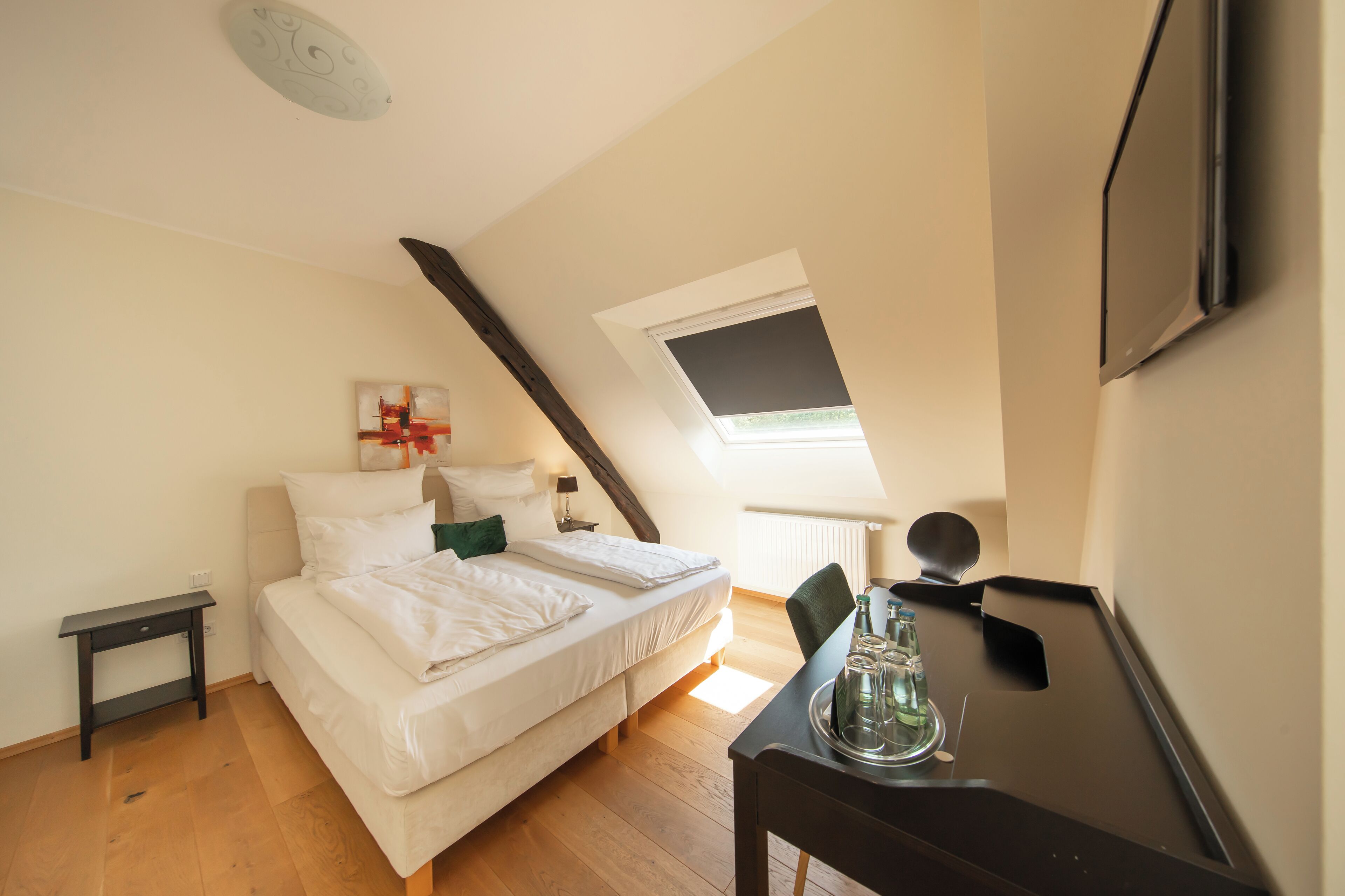 Comfort Double Room | In-room safe, desk, laptop workspace, blackout curtains