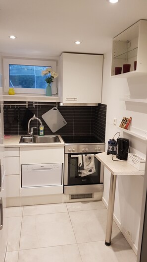 Private kitchen - Amazing experiences in Heart of Fjords. Welcome in cozy apartment with the view! (Møre og Romsdal)