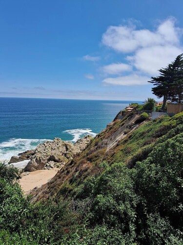 Beautiful beautiful cabin view of the sea