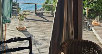 Beautiful beautiful cabin view of the sea