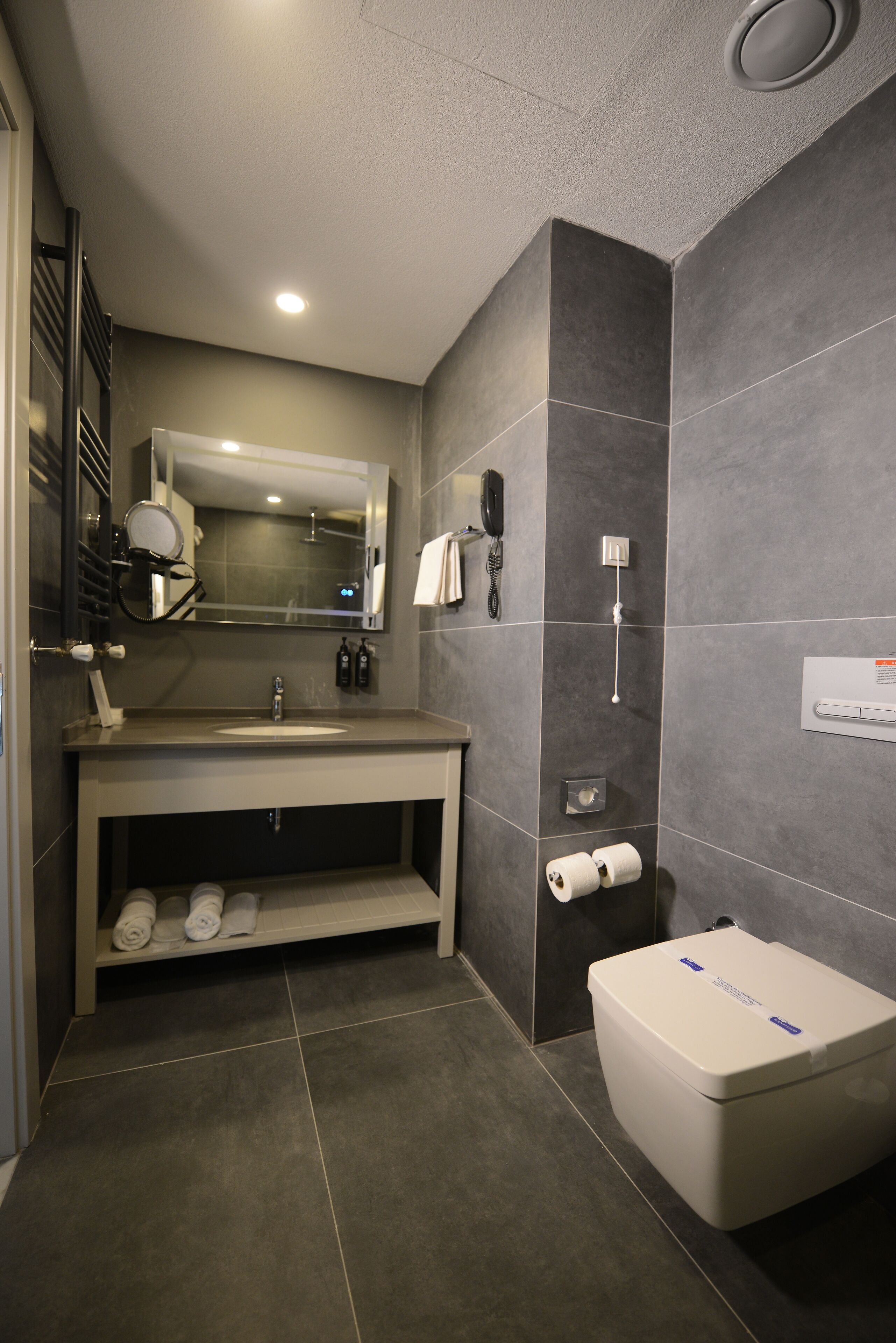 Junior Suite, 2 Double Beds | Bathroom | Shower, rainfall showerhead, free toiletries, hair dryer
