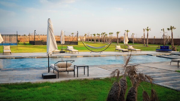 Outdoor pool, a heated pool