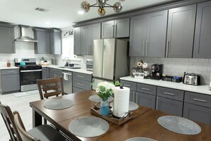 Microwave, oven, stovetop, dishwasher