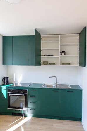 Classic Apartment, 1 Double Bed, Terrace, City View | Private kitchen