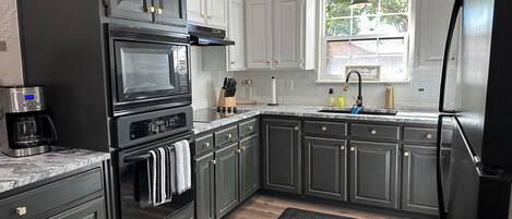 Microwave, oven, stovetop, dishwasher