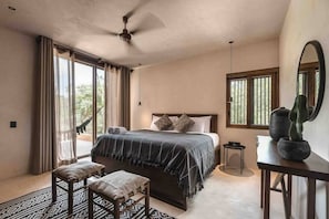 3 bedrooms, iron/ironing board, WiFi, bed sheets - Boho-Chic 3BR Home | Private Rooftop Pool, Patio & Gated Community (Tulum)