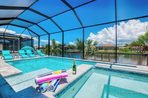 A heated pool