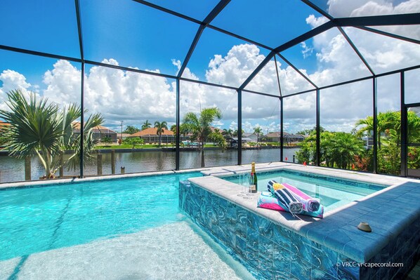 A heated pool