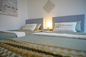 2 bedrooms, desk, iron/ironing board, travel cot