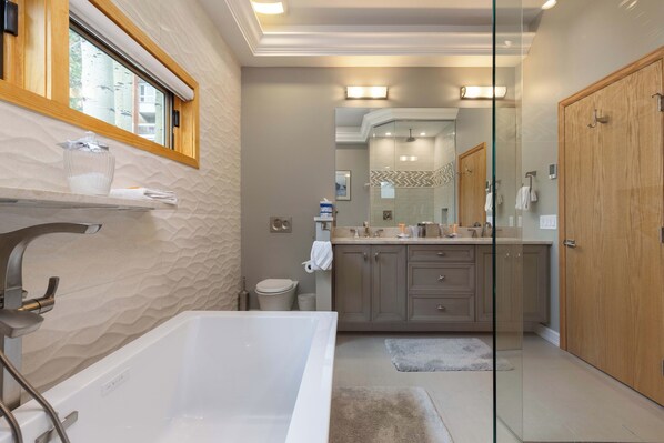Hair dryer, towels