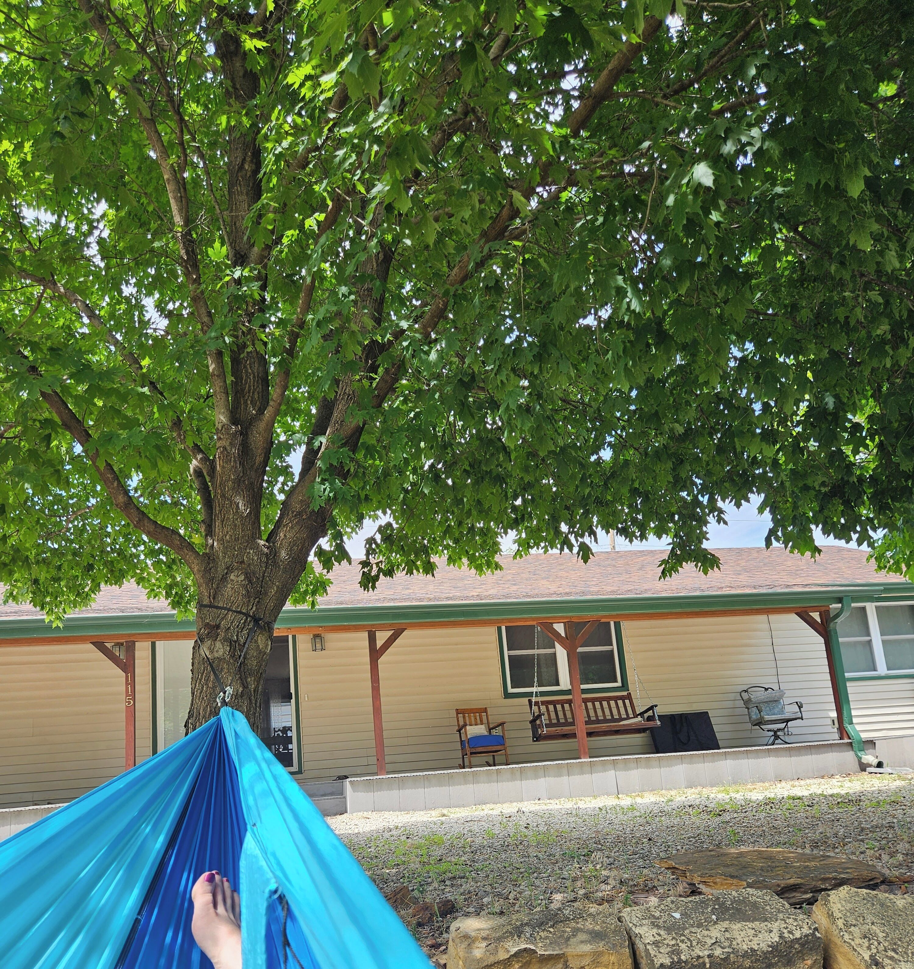 Charming 3-bedroom house at Kanopolis Lake with wi-fi and A/C.