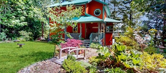 Family-friendly waterview home with spacious decks, gas grill and W/D