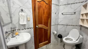 Towels, soap, toilet paper